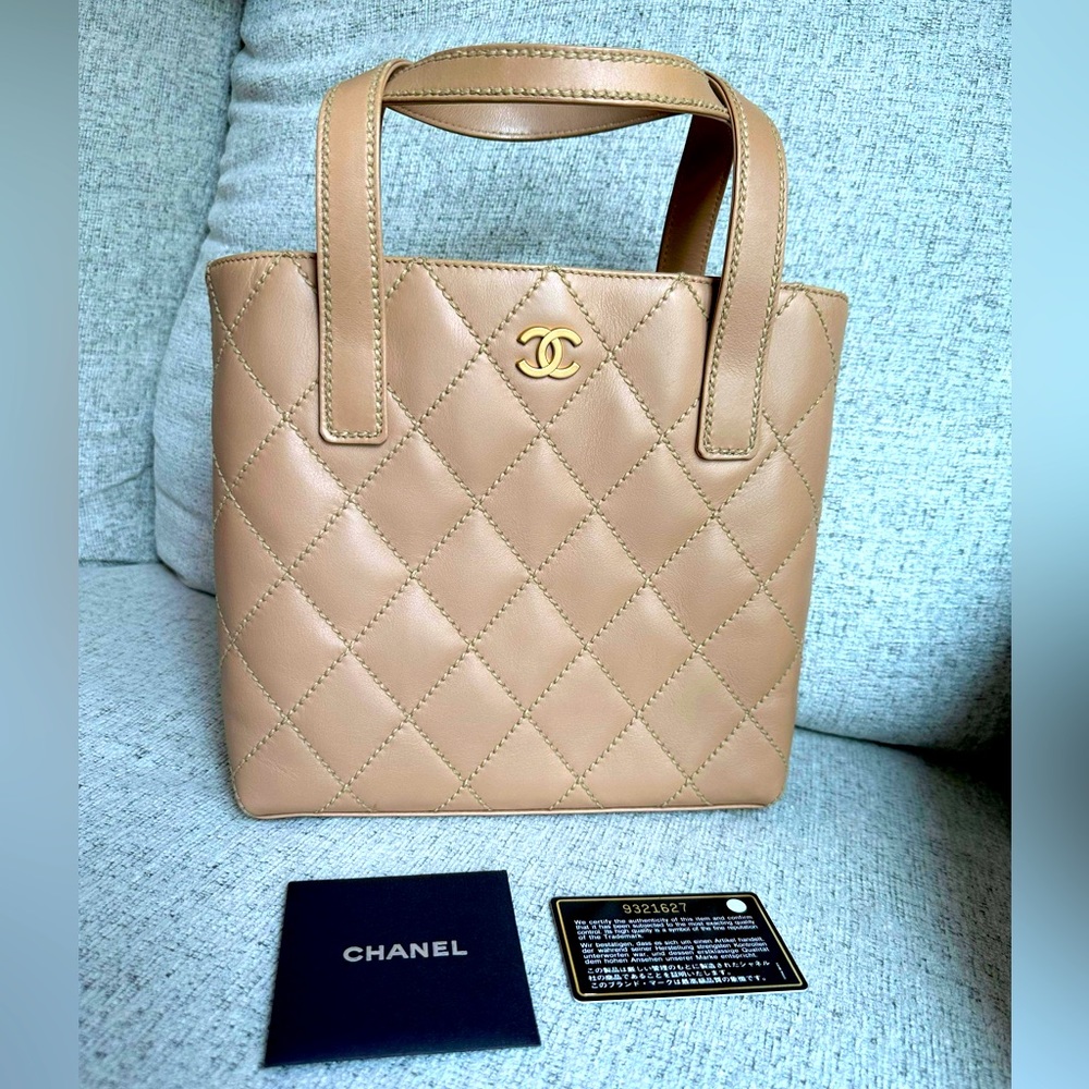 Authentic CHANEL Vintage Vivian/ Wild Stitch Tote Bag